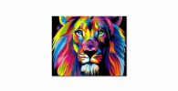 cuadro lienzo poster tapiz lamina leones leonas pintados